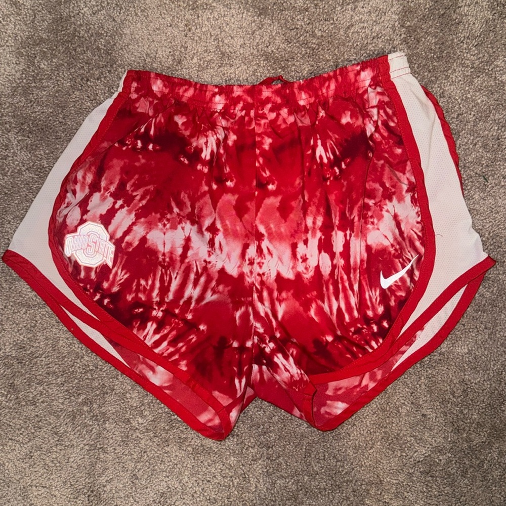 Nike Ohio State University small athletic tempo shorts tie dye women’s sports